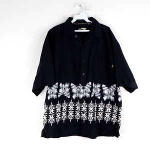 Vintage 90s Streetwear Tribal Print Floral Shirt